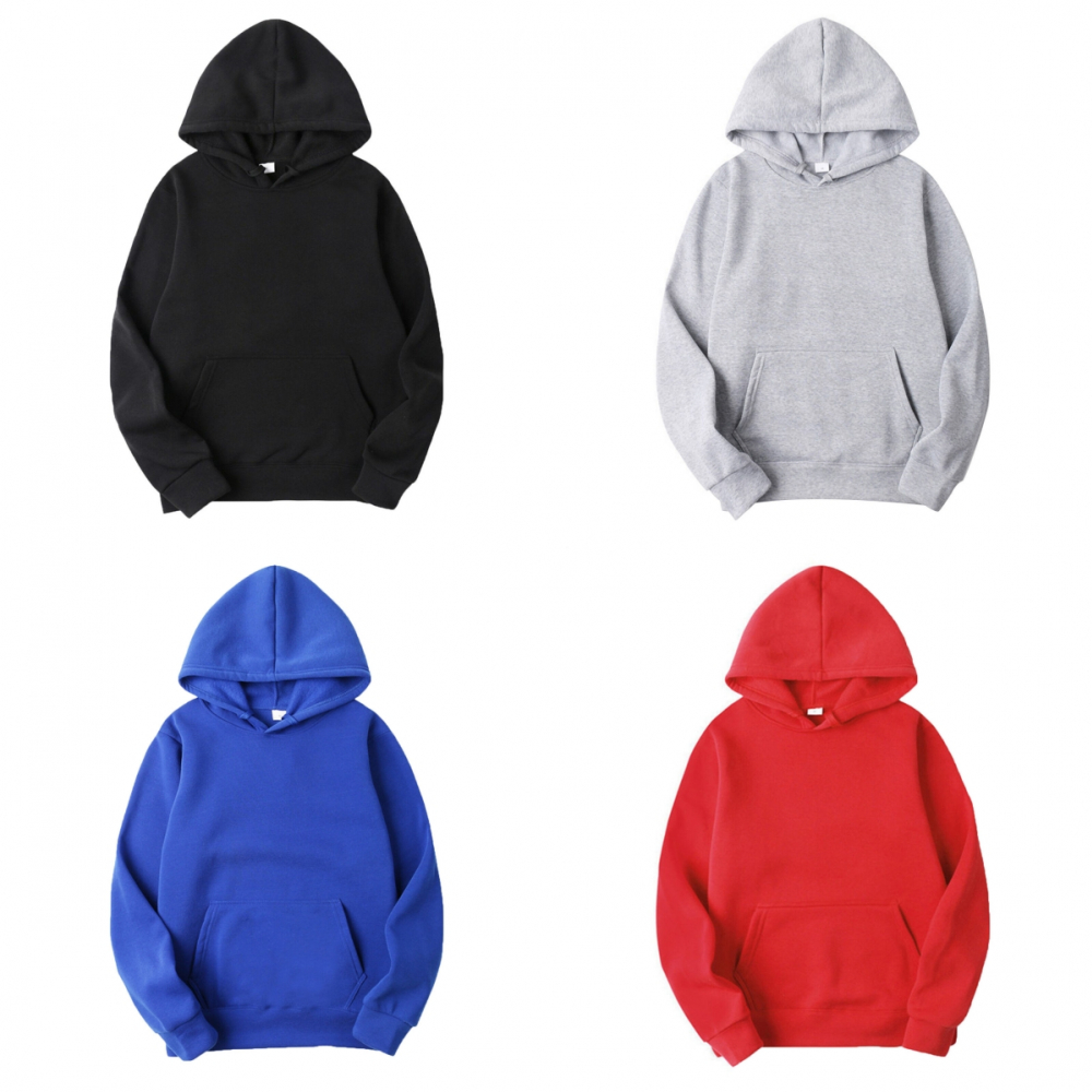 Plain Color Pull Over Hoody