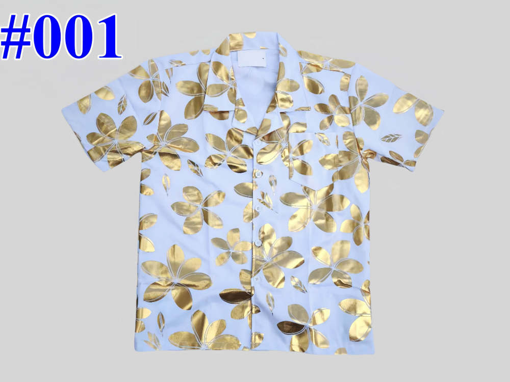 Mens Foil Print S/S Shirts #2405