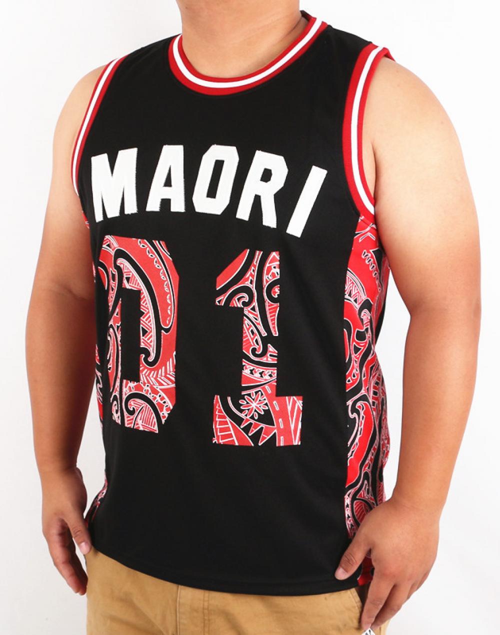 Side Print Basketball Jersey Maori01 NZ20.00 CLOTHING STORE