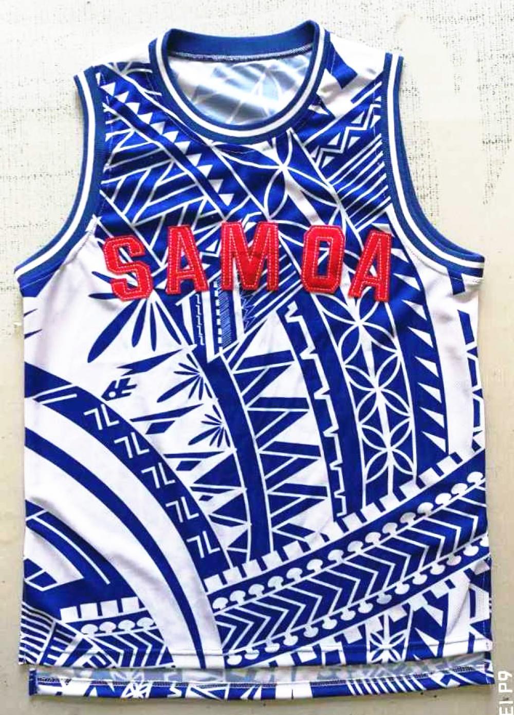 Basketball Jersey Samoa Tribal Print 002 NZ20.00