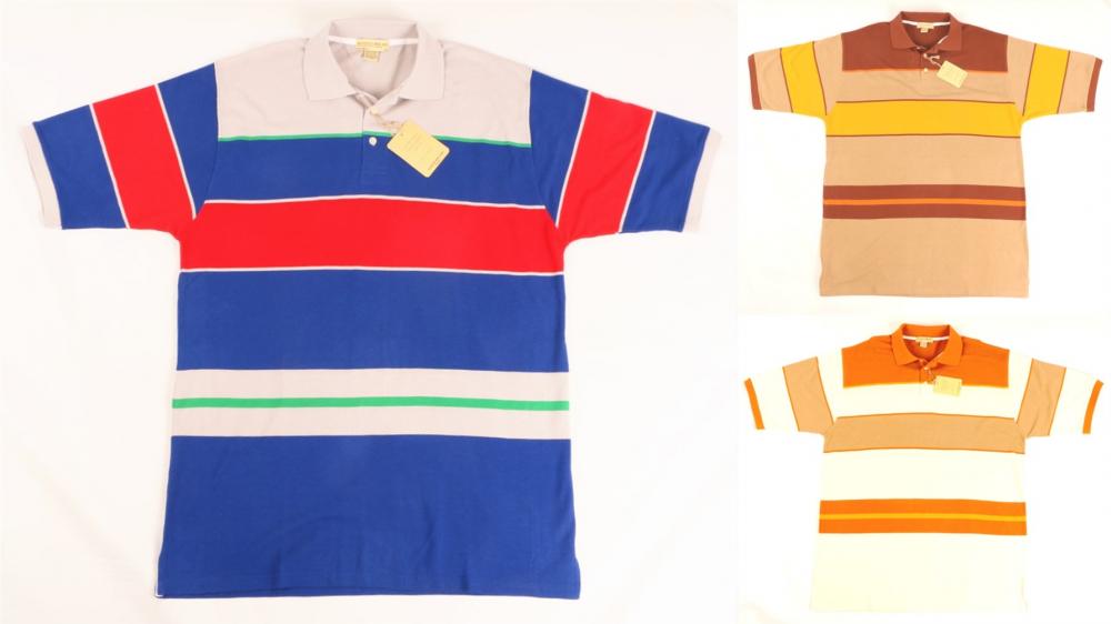 Mens Loose Fit Stripe Polo Shirt SS579