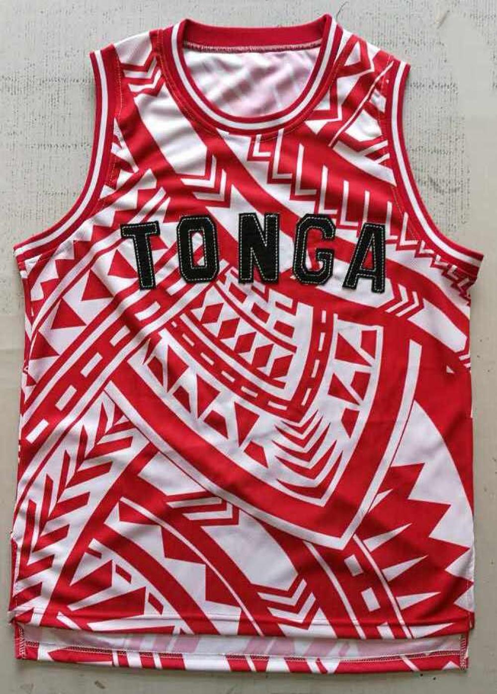 Basketball Jersey Tonga Tribal Print #002